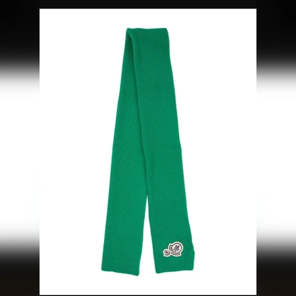 Moncler Wool Double Logo Scarf